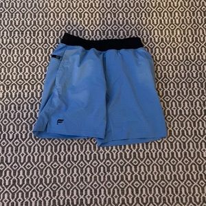 blue athletic shorts